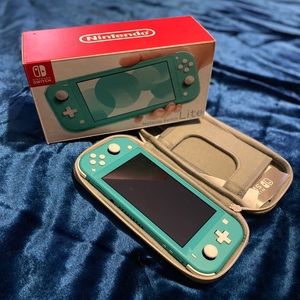 Nintendo Switch Lite with a case
